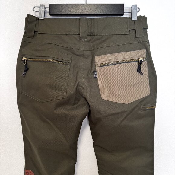Airblaster Glacier Collection Olive Green Snowboard Pants Size Small - Picture 3 of 11